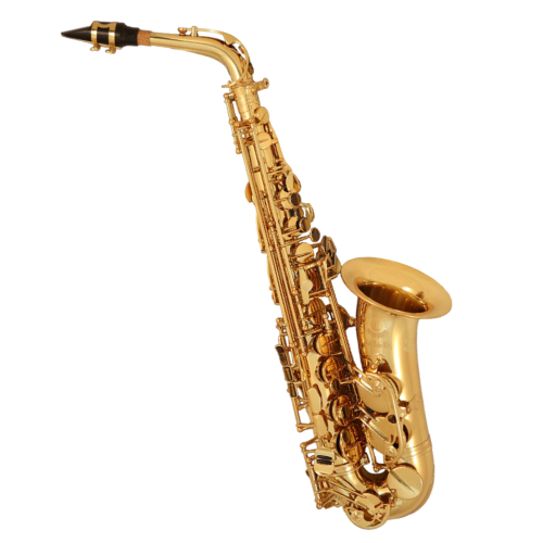 Saxofone Alto Cannonball A4-L Big Bell Stone Series Gold Lacquer com Campana Big Bell e Chaves com Pedras Semipreciosas e Gravações Manuais