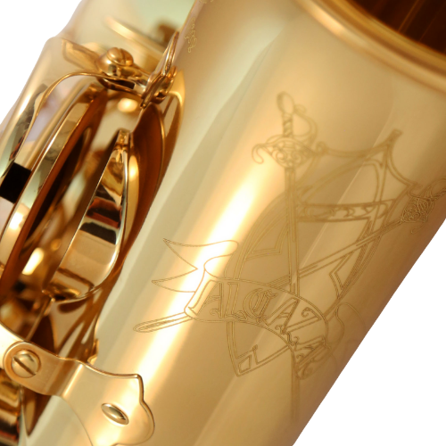 Saxofone Alto Cannonball AA-L Alcazar Gold Lacquered com Chaves Power-Forged Brass e Pads Italian Pisoni Water-Resistant Leather