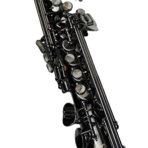 Saxofone Soprano Cannonball GS5-B Gerald Albright Signature Series Black Nickel com Tudel FAT Neck e Campana Big Bell de Uma Peça Martelada à Mão
