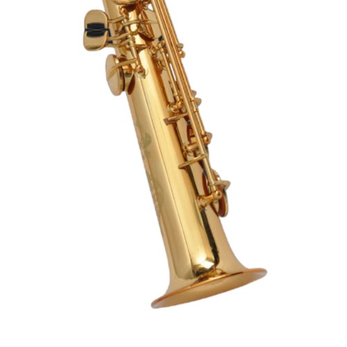 Saxofone Soprano Cannonball S5-L Big Bell Stone Series com Campana One-Piece Hand-Hammered Semi-Precious Stones e Acabamento Lacquered