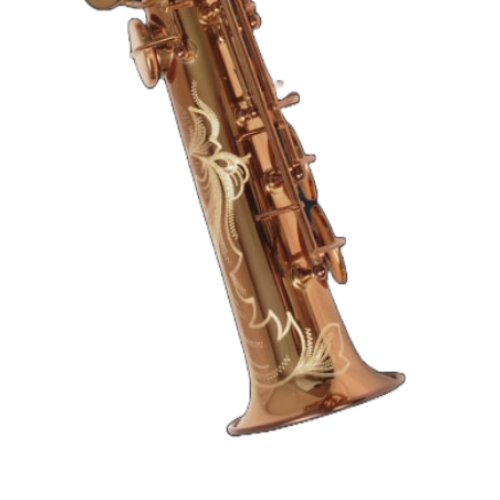 Saxofone Soprano Cannonball SVR-L Vintage Reborn com Campana One-Piece Hand-Hammered Semi-Precious Stones High F# e Hand-Engraved