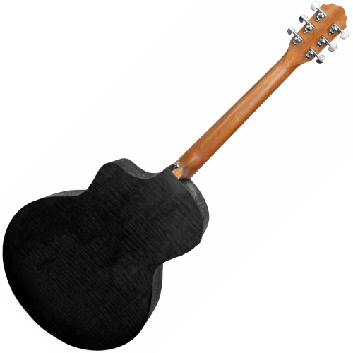 Violão Eletroacústico Giannini Acoustik GJM CEQ SBK Satin Black Aço com Corpo Mini Jumbo Cutaway e Equalizador MT-3 3 Bandas e Bag