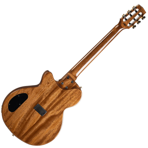 Violão Eletroacústico Cort Sunset Nylectric DLX TSB Tobacco Sunburst Gloss Clássico Nylon com Tampo Spruce Sólido Flamed Maple e Fishman S-Core VTB e Bag