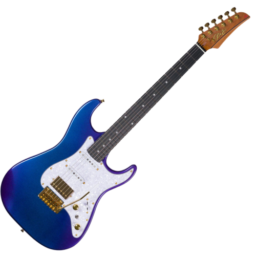 Guitarra Seizi Katana Musashi HSS Chameleon com Captadores Seizi Jutsu Alnico V e Ponte Flutuante 2 Pivôs e Acabamento Camaleão Gloss e Bag 10361218