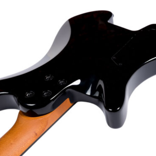 Guitarra Seizi Koi Headless Black HSS com Captadores Seizi Jutsu Alnico V Escala Multi-Scale 25.5"-26.5" Trastes Inox Ponte Fixa Ferragens Pretas e Bag 10361213