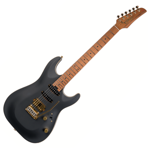 Guitarra Seizi Katana Angel HSS Blackout Mist com Captadores Seizi Jutsu Alnico V Ponte Flutuante 2 Pivôs e Bag 10361194