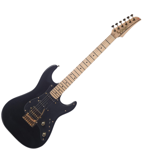 Guitarra Seizi Katana Musashi HSS Black Gold com Captadores Seizi Jutsu Alnico V Ponte Flutuante 2 Pivôs e Acabamento Gloss Black Gold e Bag 10360781