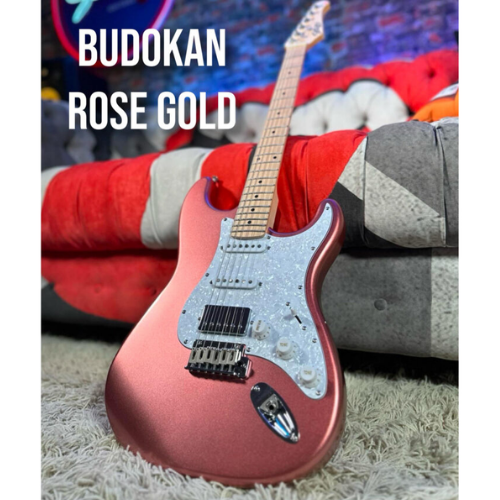 Guitarra Seizi Vintage Budokan HSS Rose Gold com Captadores Seizi Jutsu Alnico V Ponte Flutuante 2 Pivôs Ferragens Cromadas e Bag 10360778