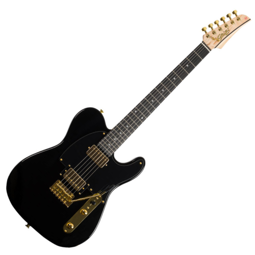 Guitarra Seizi Katana Kabuto TL Black Gold com Captadores Seizi Jutsu Alnico V HH Ponte Flutuante 2 Pivôs e Bag 10360465