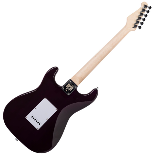Guitarra Seizi Vintage Budokan Plus Quilted Purple com Tampo Quilted Maple Captadores Seizi Jutsu Alnico V HSS Ponte Flutuante 2 Pivôs Ferragens Cromadas e Bag Premium 10360722