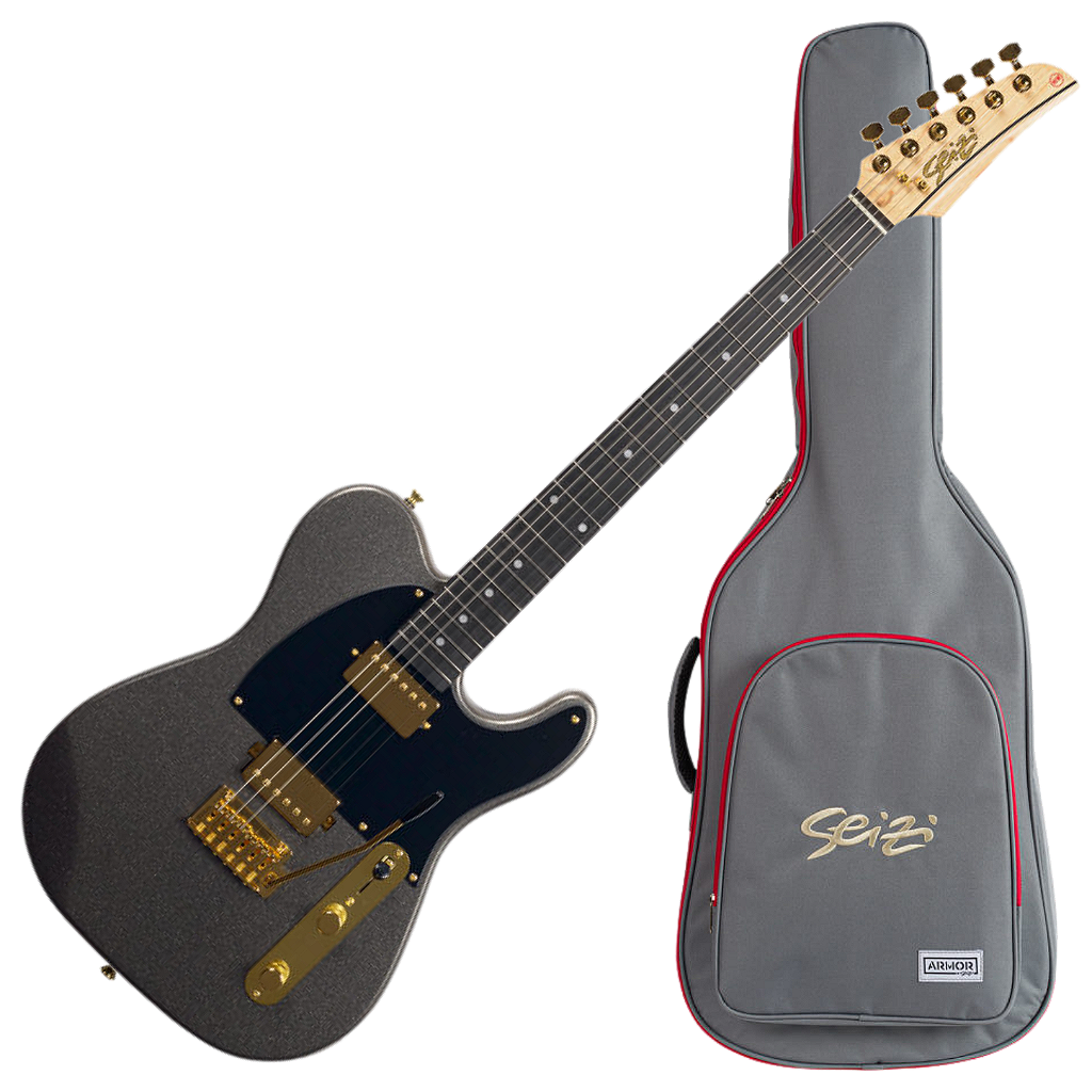 Guitarra Seizi Katana Kabuto TL Space Grey com Captadores Seizi Jutsu Alnico V HH Ponte Flutuante 2 Pivôs e Bag 10360746