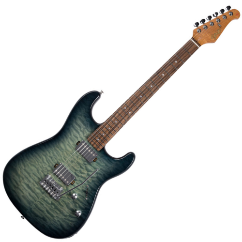 Guitarra Seizi Vintage Ronin Plus Quilted Blue com Captadores Seizi Jutsu Alnico V HH Ponte Flutuante 2 Pivôs e Bag 10360727