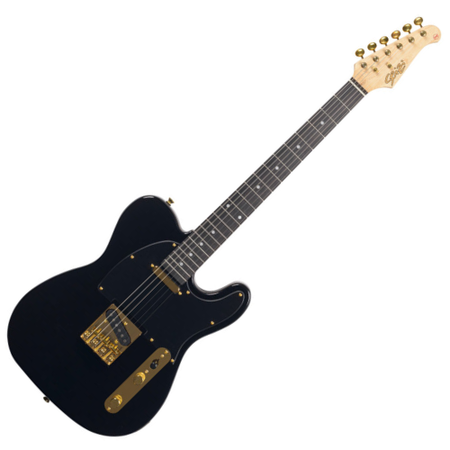 Guitarra Seizi Vintage Saitama TL Black Gold com Captadores Seizi Jutsu Alnico V SS Ponte Vintage e Bag 10360759