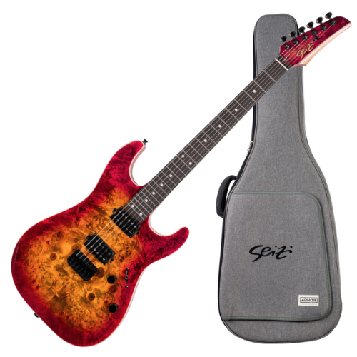 Guitarra Seizi Katana Shadow Ozielzinho Signature Nebula Burst com Captadores Seizi Jutsu Alnico V HH Ponte Fixa e Bag 10361199