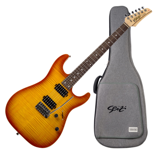 Guitarra Seizi Katana Ozielzinho MK3 Desert Flame com Captadores Seizi Jutsu Alnico V HH Ponte Flutuante 2 Pivôs e Bag 10360740