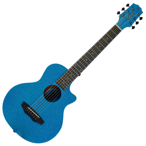 Violão Acústico Seizi Fun Panda Aço Royal Blue Sparkle Aço com Madeira Sapele Laminado e Bag 10360978