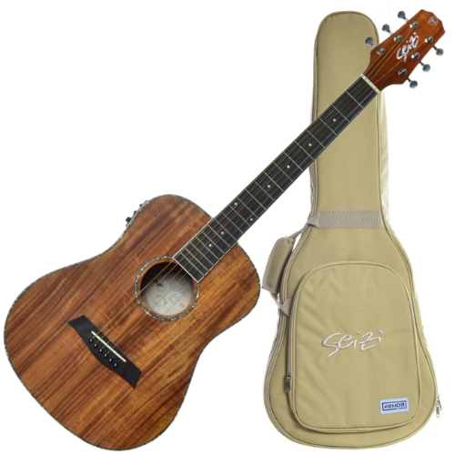 Violão Eletroacústico Seizi Baby Tokyo Abalone Koa Satin com Friso Abalone Equalizador Seizi e Bag 10360319
