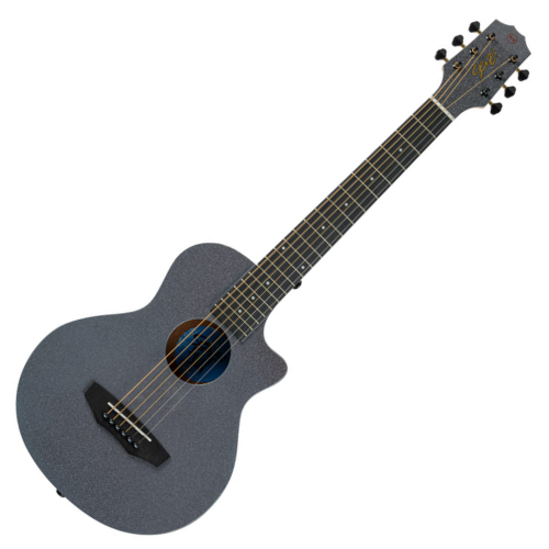 Violão Acústico Seizi Fun Panda Aço Space Grey Sparkle com Madeira Sapele Laminado e Bag 10360980