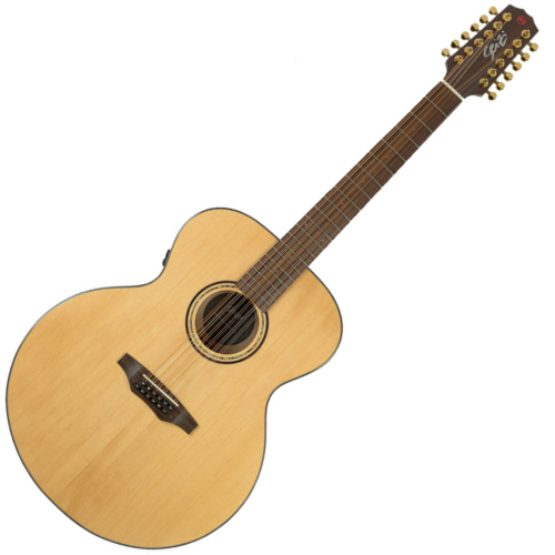 Violão Eletroacústico Seizi Supreme Godzilla 12 Mirai Spruce Natural Gloss com Tampo Spruce Sólido Pré Seizi Mirai Efeitos Reverb/Delay/Chorus Desplugado 12 Cordas e Bag Armor 10361094