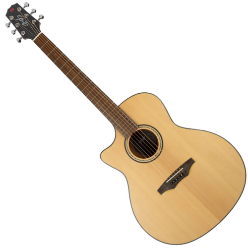 Violão Eletroacústico Seizi Supreme Ryu Cutaway Canhoto Spruce Natural Satin com Tampo Spruce Sólido Pré Fishman Sonitone e Bag Armor 10361105