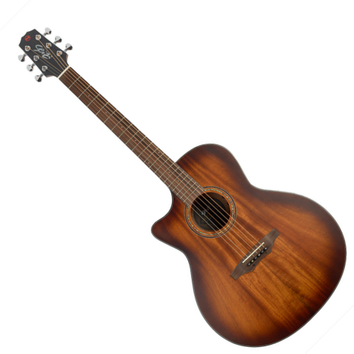 Violão Eletroacústico Seizi Supreme Ryu Cutaway Canhoto Mahogany Burst com Tampo Mahogany Sólido Pré Fishman Sonitone e Bag Armor 10361103