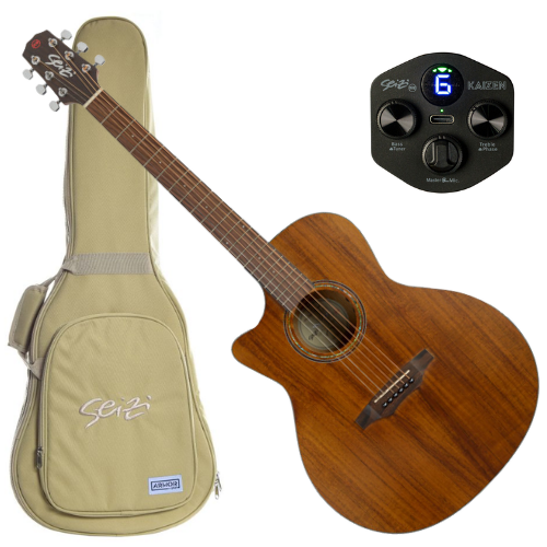 Violão Seizi Originals Ryu Cutaway Lefty Koa com Corpo Koa Laminado Tampo Koa Laminado Equalizador Fishman Sonitone e Tarraxas Cromadas Blindadas animate-gaussian 10361108
