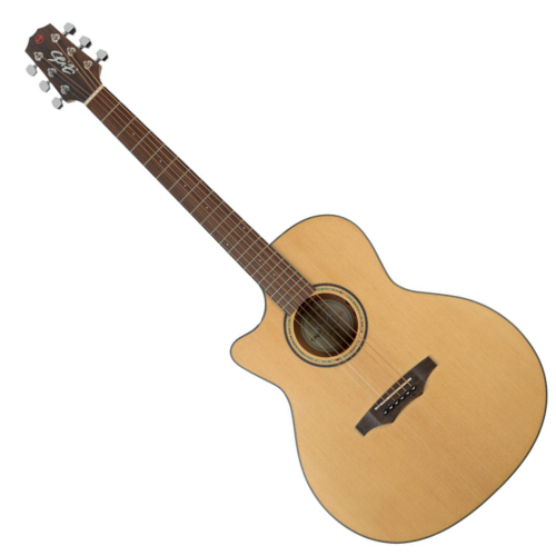 Violão Eletroacústico Seizi Canhotos Originals Ryu Cutaway Spruce Natural com Tampo Spruce Laminado Captador Fishman Sonitone e Acabamento Natural Satin