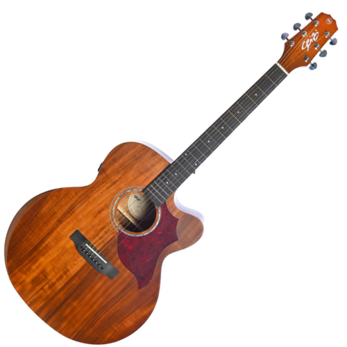 Violão Eletroacústico Seizi Neo Shogun Kaizen Cutaway Koa com Captador Seizi Kaizen Recarregável Cordas de Aço Madeira Koa Laminado e Bag 10360584
