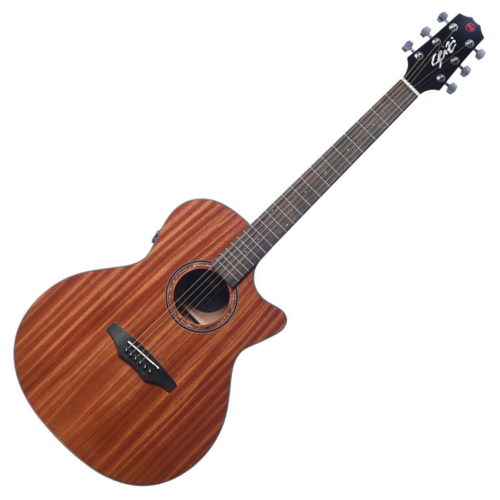 Violão Eletroacústico Seizi Ryu Cutaway Kaizen Mahogany Gloss com Captador Seizi Kaizen Recarregável Cordas de Aço Madeira Mahogany Laminado e Bag 10360701