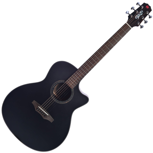 Violão Eletroacústico Seizi Supreme Ryu Cutaway Black Top com Tampo Ovangkol Sólido Pré Fishman Sonitone e Bag Armor 10360537