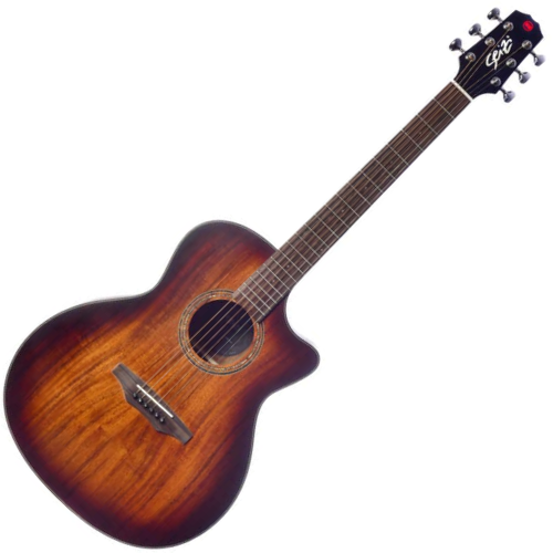 Violão Eletroacústico Seizi Supreme Ryu Cutaway Koa Burst com Tampo Koa Sólido Pré Fishman Sonitone e Bag Armor 10360436