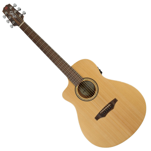 Violão Eletroacústico Canhoto Seizi Zen Cutaway Kaizen Spruce Natural com Captador Seizi Kaizen Recarregável Cordas de Aço Madeira Mahogany Laminado e Bag 10361112