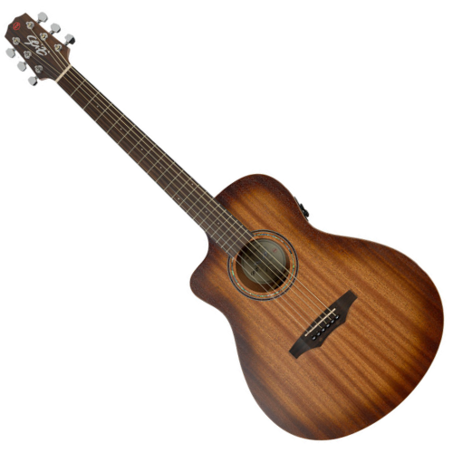 Violão Eletroacústico Canhoto Seizi Zen Cutaway Kaizen Mahogany Burst com Captador Seizi Kaizen Recarregável Cordas de Aço Madeira Mahogany Laminado e Bag 10361111