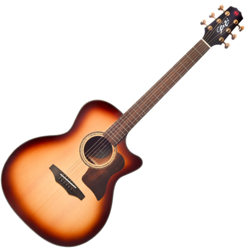 Violão Eletroacústico Seizi Supreme Ryu Cutaway Honeyburst Gold com Tampo Spruce Sólido Pré Fishman Sonitone e Bag Armor 10360607