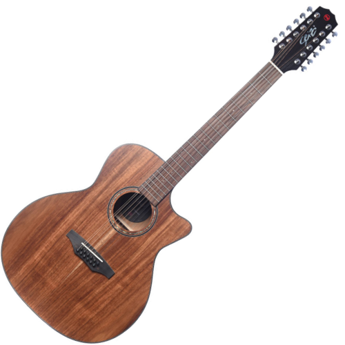 Violão Eletroacústico Seizi Supreme Ryu Cutaway 12 Cordas Koa Satin com Tampo Koa Sólido Pré Fishman Sonitone e Bag Armor 10360698