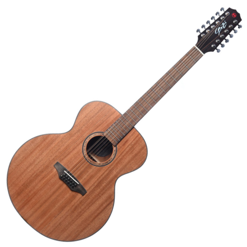 Violão Eletroacústico Seizi Supreme Godzilla 12 Cordas Mahogany Satin com Captador Fishman Sonitone Cordas de Aço Madeira Mogno Laminado e Bag 10360696