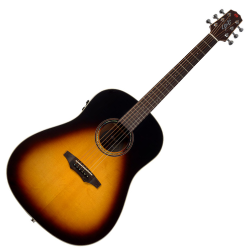 Violão Eletroacústico Seizi Supreme Kaizen Plus Okami Vintage Sunburst com Tampo Spruce Sólido Pré Kaizen Plus Bateria Recarregável e Bag Armor 10361144