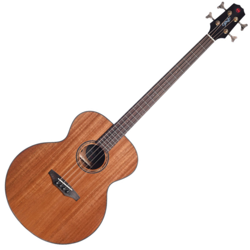 Baixolão Eletroacústico Seizi Supreme Godzilla Bass Gold Mahogany Gloss com Captador Fishman Sonitone Cordas de Aço Madeira Mahogany Laminado e Bag