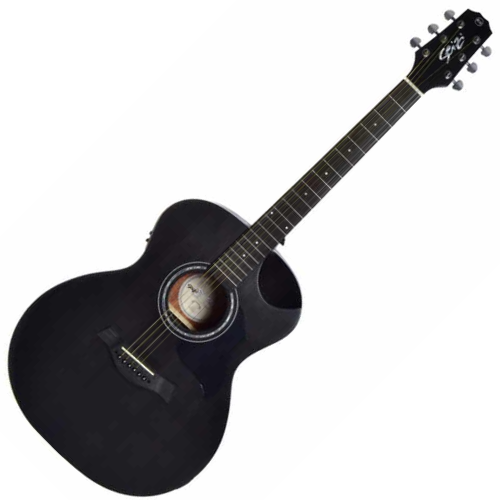 Violão Eletroacústico Seizi Nagoya Open Pore Black com Captador e Equalizador Seizi Cordas de Aço Madeira Mogno Laminado e Bag 10360453