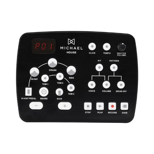 Bateria Eletrônica Michael House DMX270 com Módulo Customizável e Acessórios para Estudo Silencioso