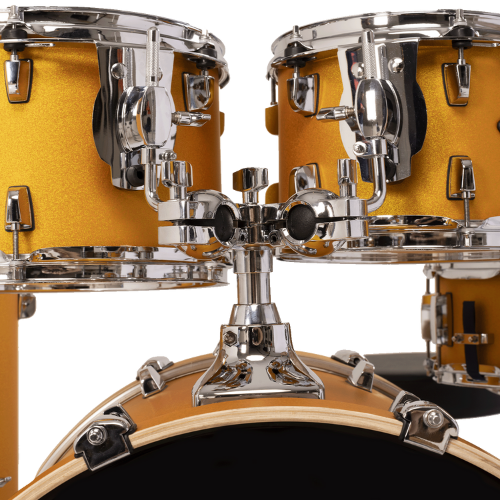 Bateria Acústica Michael Legacy Birch DMB522 Shining Gold SHG Shell Pack com Casco Híbrido em Birch e Poplar e Acabamento em Celuloide