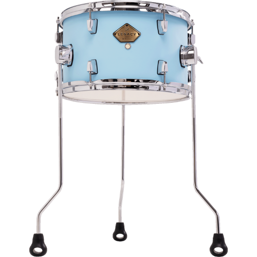 Bateria Michael Legacy Slim DML410 20" Vintage Blue Shell Pack com Air Float System Pés Telescópicos e Automático Trava