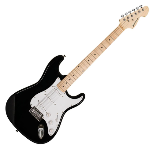 Guitarra Michael Standard GM217N MBK com Captadores Single Coil Tarraxas Blindadas e Ponte Standard Strato