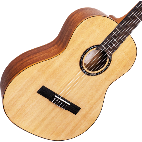 iolão Michael Imperial Top Solid Sitka VMI380 com Tampo Sitka Spruce Sólido Fundo e Laterais Mahogany e Acabamento Natural Gloss