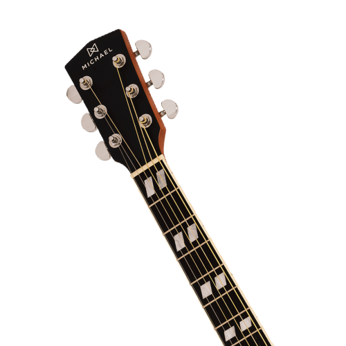 Violão Eletroacústico Michael Folk Freebird VMF420 LH Canhoto com Tampo Spruce Pré SE-41 Tarraxas Die Cast Encordoamento Aço e Acabamento Acetinado