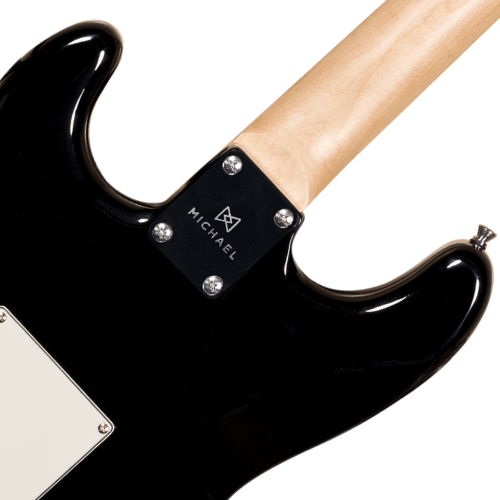 Guitarra Michael Power Advanced GM237N Metallic Black MBK com Captadores Humbucker e Single Coil Tarraxas Blindadas e Ponte Tremolo