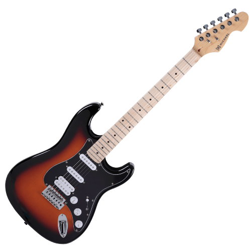 Guitarra Michael Power Advanced GM237N Sunburst Black SK com Captadores Humbucker e Single Coil Tarraxas Blindadas e Ponte Tremolo