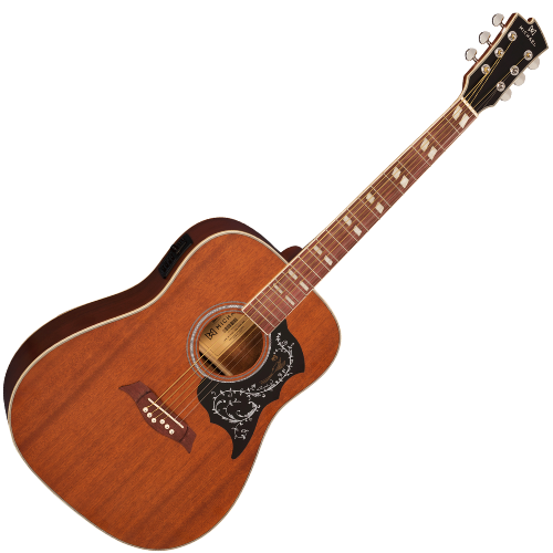 Violão Eletroacústico Michael Galaxy VM925DT MH (Mahogany) com Tampo Mahogany Pré Michael 4 Bandas Tarraxas Douradas Encordoamento Aço e Acabamento Diferenciado