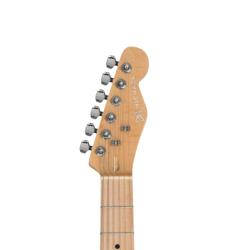 Guitarra Michael Slide GM385N Metallic Black MBK com Captadores Single Coil e Lipstick Tarraxas Blindadas e Ponte Standard