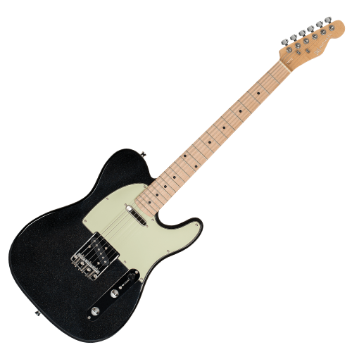 Guitarra Michael Slide GM385N Metallic Black MBK com Captadores Single Coil e Lipstick Tarraxas Blindadas e Ponte Standard